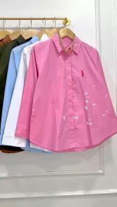 SJM KEMEJA BORDIR GAMBAR BAHAN KATUN POPLIN LENGAN PANJANG IMPORT BKK 8345