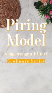 PRUMU Melamin Piring Saji 10 inch - Piring Gagang - Piring Cafe - Piring Restoran Model Penggorengan - Golden Dragon P7610A