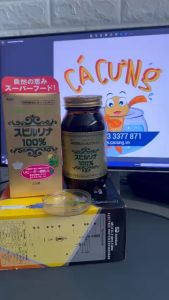 Tảo Viên Spirulina Nhật | Thức ăn tảo xoắn cho cá tép cảnh artemia giàu dinh dưỡng (Hàng Công Ty)