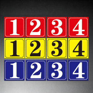 YUANTANG | Large Durable Reflective Number Plate Door Sticker Customization