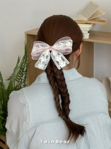 Sweet Lace Ogees Butterfly Knot Hair Clips Female Hair Accessories Small Hair Decorations Elegant Fashionable Hairpins