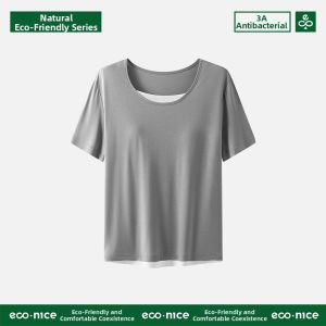 econice | Modal Padding Short Sleeve Sleepwear Lightweight Home Wear