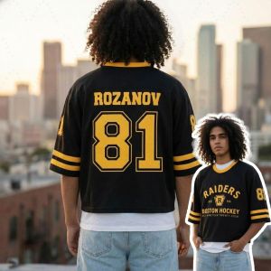 2026 New Heated Rivalry Crop Top Football Jersey ROZANOV & HOLLANDER Football Jersey Womens Short Sleeve Men Motorcycle T-Shirt