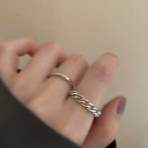 Trendy Silver Twisted Ring Set Womens Minimalist Design Open Finger Ring Stackable Index Ring Fashionable Alloy Jewelry