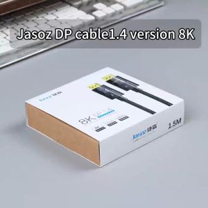 Jasoz DisplayPort 1.4 Cable 8K/60Hz 4K/144hz 2K/165Hz HDR DisplayPort Adapter For Video PC Laptop TV DP 1.4 1.2 Cable