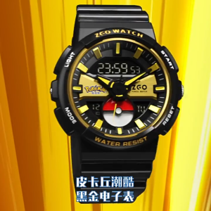 Pokemon Watch Pikachu Multi-function Sport Waterproof Electronic kids chlidren Watch Poke Ball LED Student Children Boy Girl Boxes Birthday