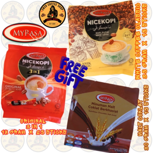 Myrasa Nicekopi - 3in1 - White Coffee & Coffeemix - Instant Coffee Drink - Pack
