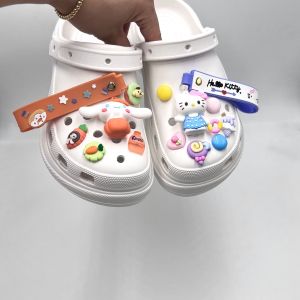 14 cái/bộ Sanrio phim hoạt hình CROCS jibbitz quyến rũ Giày phụ kiện 3D phim hoạt hình KT mèo cinnamoroll búp bê khóa giày cho CROCS