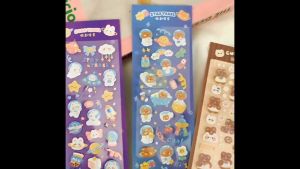 Sticker Aesthetic Motif Kartun Lucu Waterproof Dekorasi DIY Diary Scrapbook MX-5010 NOMIDE