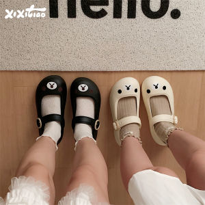 XIXITIAO | Dép Bệt Mary Jane Đế Dày Thiết Kế Dễ Thương Cho Mùa Hè Biển EVA