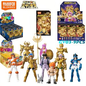 Original Blokees Gold Saint Action Figure Champion Saori Kido Seiya Mu Aiolia Assembly Figure Children Toys Birthday Gift
