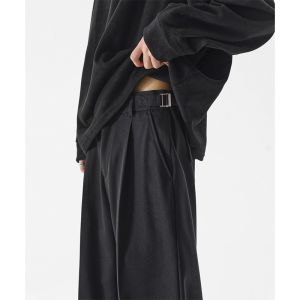 Italian Naples Suit Pants Draping Effect Fancy Suit Pants Handsome Stylish Loose Straight-leg Casual Pants