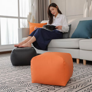 Luxurious Leather Footrest Japanese Style Living Room Sofa Bench Home Use Low Stool Non Detachable Washable Footrest