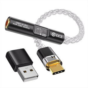 Bộ Chuyển Đổi Âm Thanh CCZ CM01 Loại C Sang 35mm Cáp Đồng Đơn Tinh Thể 8 Lõi Mạ Bạc Với Chip DAC 32bit CX31993+MAX97220 Để Nâng Cao Chất Lượng Âm Thanh