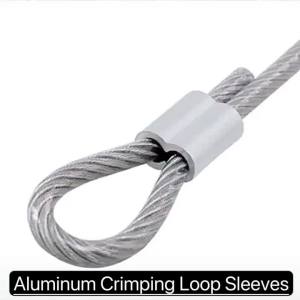 1-100Pcs Double Hole Cable Crimp Sleeve M1 to M12 Wire Ferrules 8-Shape Aluminum Cable Stopper Crimp Rope Hardware Accessories