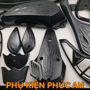 Combo đầy đủ phụ kiện cho xe SH MODE đời 2020 2021 2022 2023 2024 ốp trang trí carbon gắn Sh Mo nữ bản mới nhất