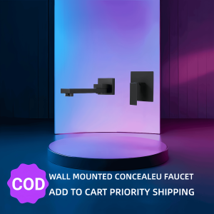 Bathroom basin faucet hidden 180° rotating bathroom basin faucet hot and cold water concealed wall-mounted Faucet