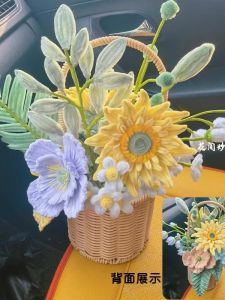 Handmade Creative Flower Basket Materials Kit Valentines Day Gift Birthday for Girlfriend Home Decorative Creative Supplies