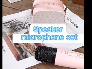 Bluetooth small speaker wireless microphone portable karaoke dual microphone outdoor KTV