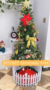 150/180cm Christmas Tree Household Tree Metal Bracket DIY Party Decorations Artificial Christmas Fir