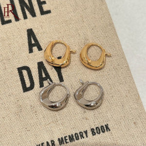 Frascati New Irregular Metal Round Hoop Earrings For Womens Simple Fashion Jewelry Party Exquisite Accessories Earrings