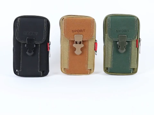 Outdoor Canvas Waist Bag Sport Casual Men Phone Purse Zipper Belt Bum Pouch