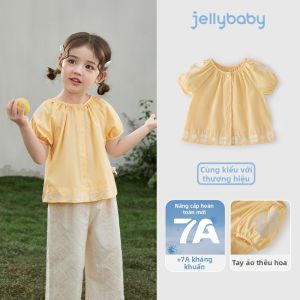 Jelly Baby | Áo Sơ Mi Mỏng Tay Ngắn Cotton Toàn Phần Mới Cho Bé Gái