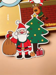 New Product Internet Celebrity Christmas Eve Happy Christmas Old Man Gingerbread Man Festive Atmosphere Decorative Magnetic Sticker DIY Refridgerator Magnets