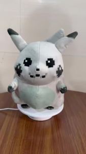 DUODUOBAO | Initial Pikachu Plush Toys Pokemon 30th Anniversary Commemorative Edition Pixel Art Style Pikachu Stuffed Doll Exquisite Gifts