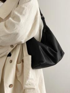 2024 Cổ Điển Mới Dung Tích Lớn Da Túi Tote Đeo Vai Đơn Đa Năng Túi Hobo Đi Lại Sang Trọng Phong Cách Hàn Quốc Túi Xách