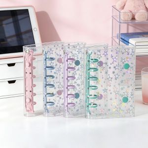 A7 Size Glitter Stationery Binder Notebook Shell Pocket Notepads DIY Postcards Collect Portable Hand Account Book Shell
