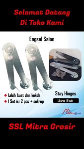 1 Set Engsel Salon Large 9\\\" Inch 25 Cm Engsel Sikutan Jendela Besar / Sikutan Penahan Jendela
