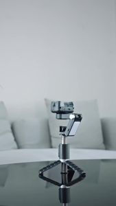AXNEN | AXNEN AI Desktop Gimbal Selfie Stick Tripod with Light 360° Rotation Shoot Extendable 27.55” for Live Streaming Bluetooth Remote