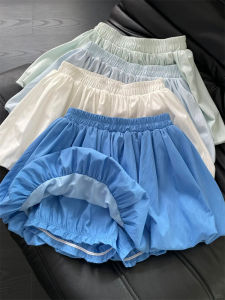LANMENGYA | Blue Puff Bud New Design High Waist A-Line Shorts Skirt