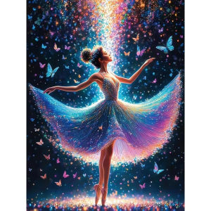 Jigsaw Puzzle 500/1000/1200/2000PCS Graceful Ballerina Dancing With Butterflies In Pink Tutu For Adults Stress Relief Hobby Gift