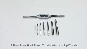 8PCS M3-M12 Composite Tip Metric High Speed Steel Thread-Making Hand Taps and Dies Set for Plastic Metal Woodworking