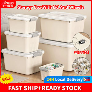 Fortune Home Sundries Storage Box Container Basket With Wheels And Handle Clothes Storage Organizer Large Capacity Snack Toys Finishing Basket For Desktop Living Room