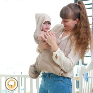 75x5CM Baby Hooded Towels Bath Towel Blanket Combed Cotton Apron Towel Bathrobe Soft Absorbent Infant Warm Wrap For Newborn