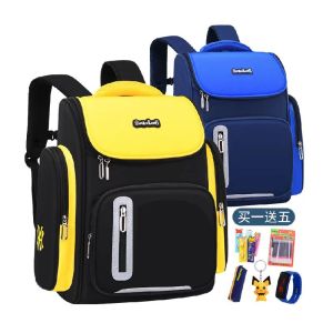 Schoolbag Primary School Boys from 1234 to Grade 6 Children Burden Reduction Spine-Protective Backpack Super Lightweight Waterproof
