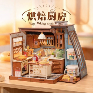 Rolife | DIY Miniature Wooden Bakery House Model Kit Birthday Gift