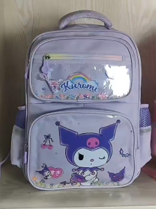 NEW Cute Kuromi Kids School Bag Waterproof Large Capacity Childrens School backpack Spine Protection Load Reduction Girls Primary Students School Bags with spine protection