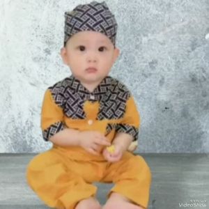 Setelan Koko Anak Terbaru Motif Batik Free Peci Usia 1-10 Tahun / Baju Muslim Anak Laki-Laki Terbaru