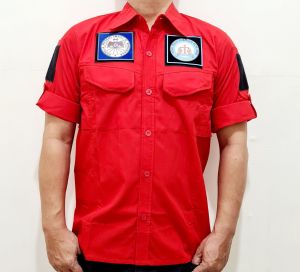 Kemeja GMIM Panji Yosua Pria Kaum Bapa Tactical PDL S - 5XL Free Bonus 2 Emblem Patch Prepet Perekat Velkro