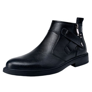 NUDANLAI | Warm Large Size Leather Chelsea Boots 47/48