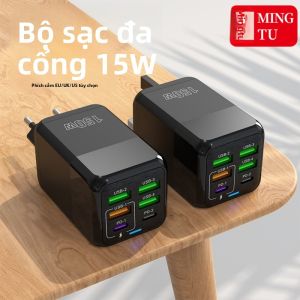 KUST | Sạc Nhanh 6 Cổng Đa Giao Thức 3 Type-C 3 USB