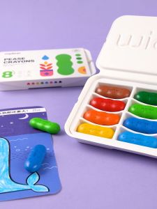 Mideer Washable Beeswax-based Peas Crayons - 8 / 12 / 24 Colors