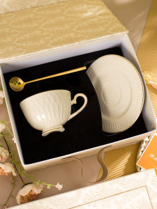 Retro Ceramic Coffee Cup Set High Aesthetic Value Couple Matching Wedding Gift Nordic Style Single Piece Dining Utensils