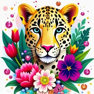 HUACAN Painting by Number Kits Adorable Hedgehog Surrounded Blooms Artwork DIY Oil Drawing Animal Artcraft Handpaint Home Decor