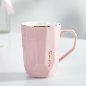 แก้วกาแฟทรงหม้อตาปีน้ำดื่มแบบถือได้สำหรับผู้หญิง ดีไซน์เรียบง่าย สร้างสรรค์ สำหรับใช้ในออฟฟิศ แก้วดินเผาแบบมีฝาครอบ สำหรับใช้ในบ้าน