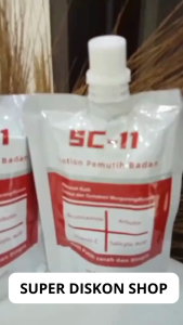 Lation krim tubuh membersihkan kulit kusam SC 11 Mencerahkan dan Melembabkan 100g